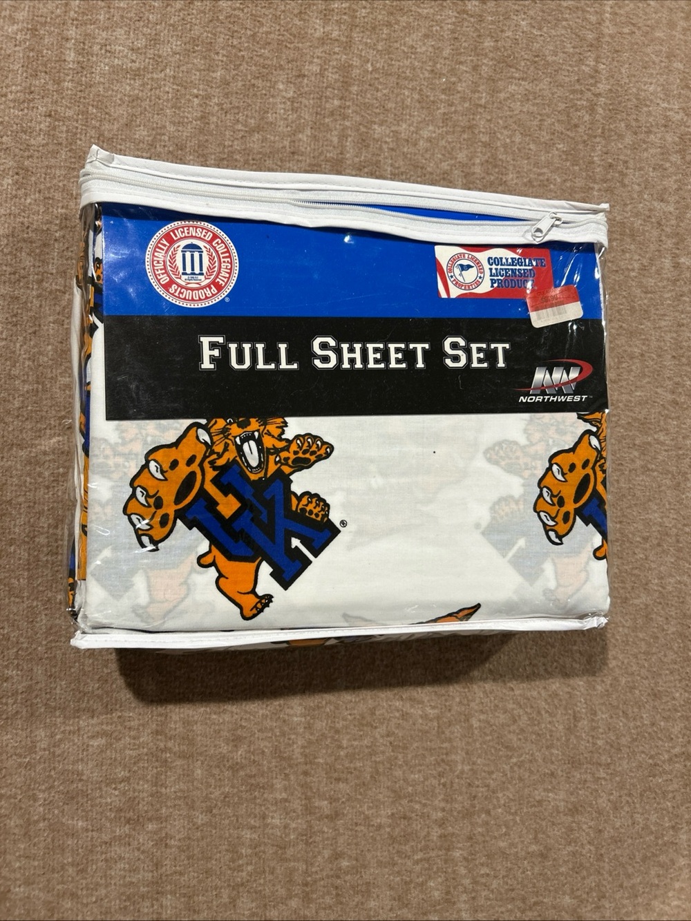 Northwest Full Sheet Set in White, Blue, and Orange